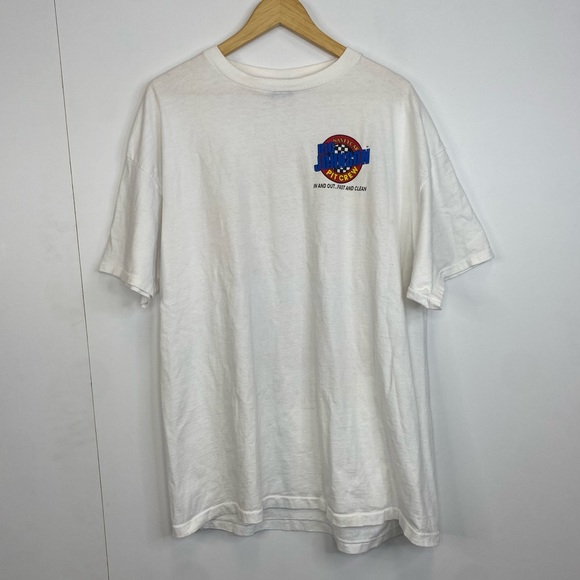 Vintage 1995 Big Johnson XXL Pit Crew Single Stitch Graphic Raunchy T-shirt - Picture 2 of 8